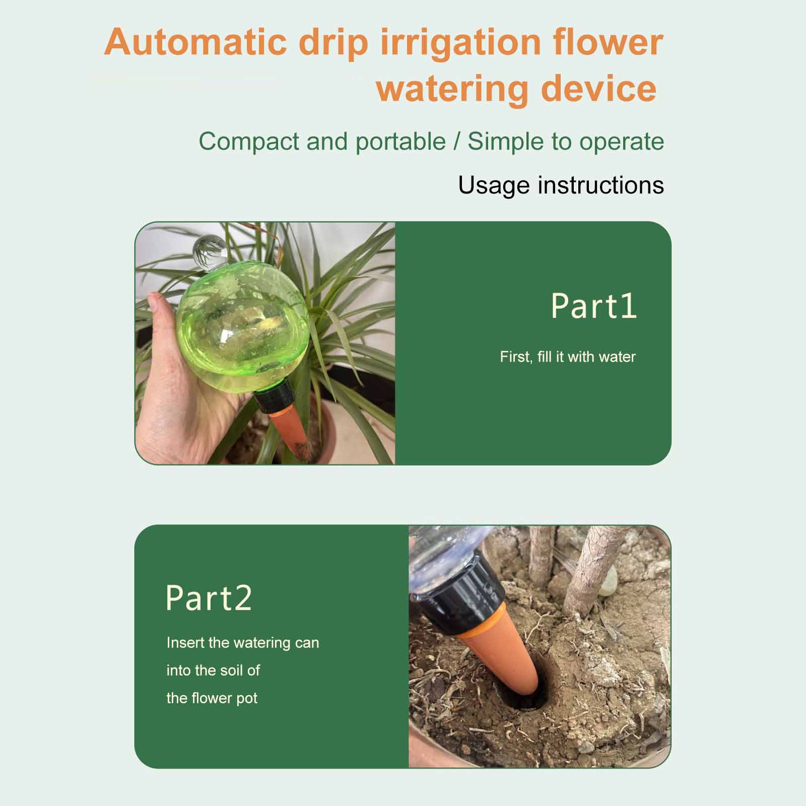 Plant Watering Globe - Samonawadniające się kule 500 ml, automatyczne