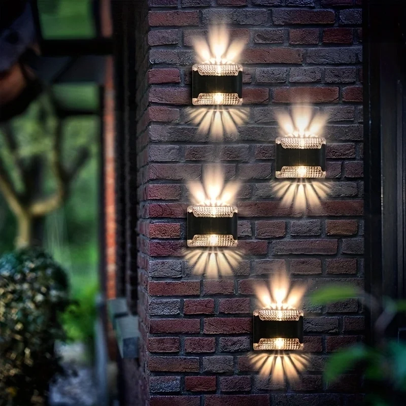 Smart Garden Light Controller - 4 szt. Solarnych Lamp Ściennych: Zewnętrzne